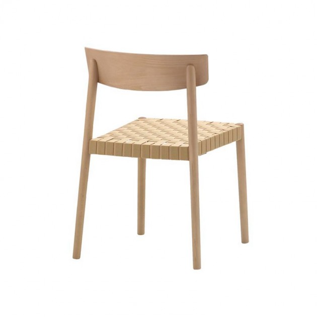 materiales Silla Smart SI-0612 Andreu World madera y cincha