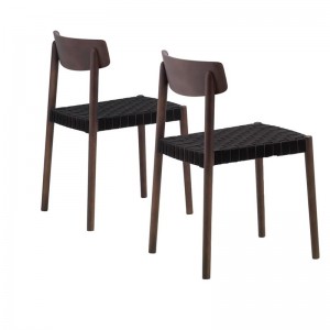 ambiente Sillas Smart SI-0612 Andreu World madera y cincha negra