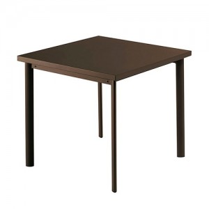 Mesa Star de exterior 90x90 Emu diseño marrón