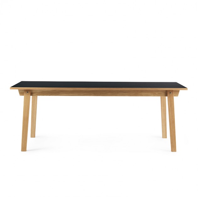 comprar Mesa de comedor rectangular sobre negro Slice Linoleum de Normann Copenhagen