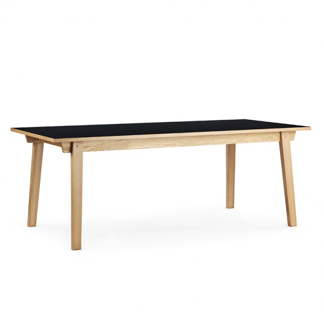 comprar Mesa de comedor rectangular tablero negro Slice Linoleum de Normann Copenhagen