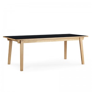 comprar Mesa de comedor rectangular tablero negro Slice Linoleum de Normann Copenhagen