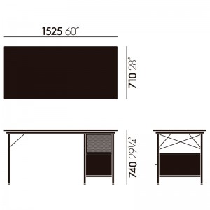 Mesa Eames Desk Unit EDU Vitra medidas
