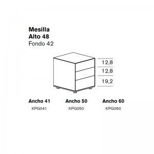 Mesilla Lauki con 3 cajones de Treku en Moises Showroom