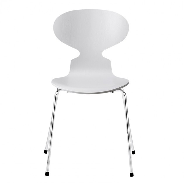 Silla Ant 4p de Jacobsen para Fritz Hansen con carcasa de fresno coloreado