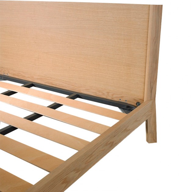 sommier  y cabezal Cama breda sin dosel en roble de Punt Mobles