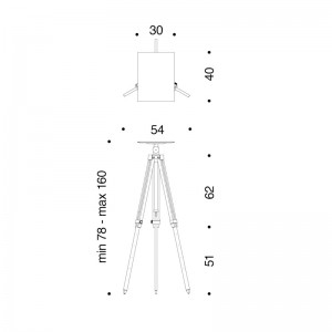 dimensiones Mesa Trespoletto Danese Milano