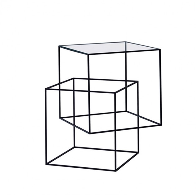Mesa auxiliar Think black Cappellini
