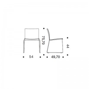 Medidas silla M1 de Mdf Italia