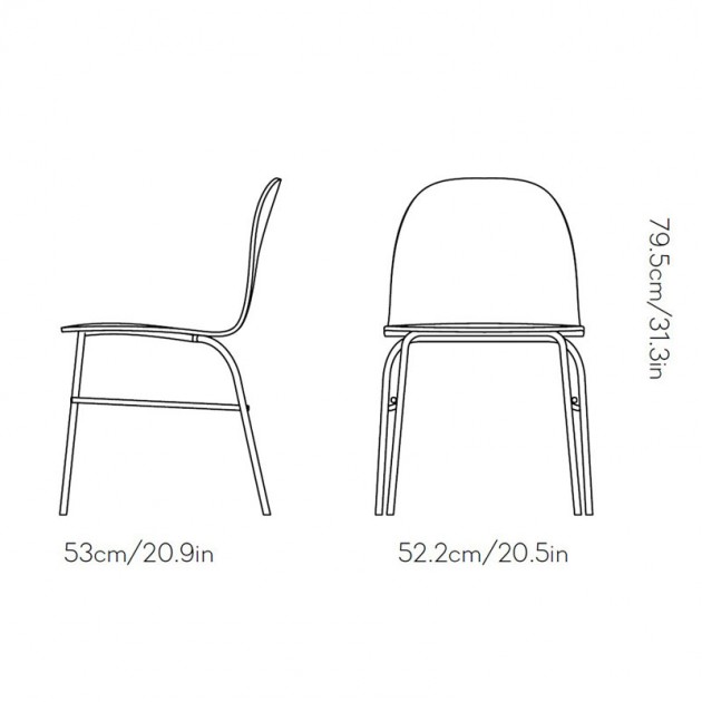 Medidas Silla Terra Metal de Omelette-Ed en Moises Showroom