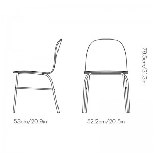 Medidas Silla Terra Metal de Omelette-Ed en Moises Showroom