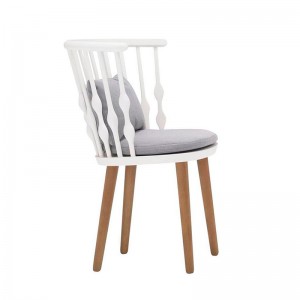 Sillón Nub SO1434 Andreu World haya lacada blanco