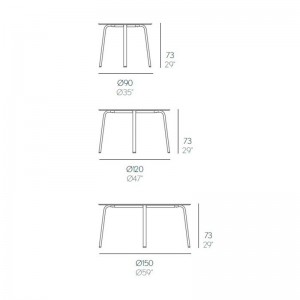medidas mesa de comedor Stack Gandia Blasco