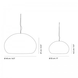 Medidas Lámpara Fluid Pendant de Muuto en Moises Showroom