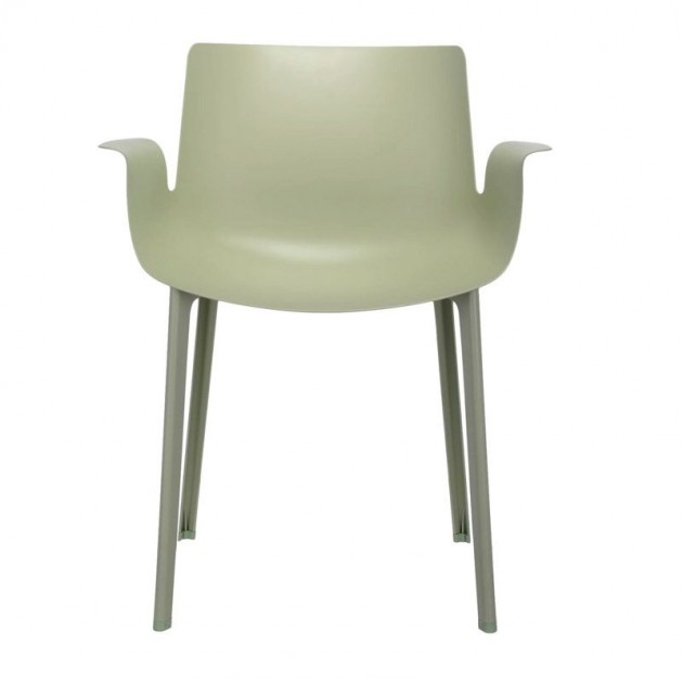 silla con brazos Piuma Kartell verde
