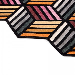 detalle Alfombra Kilim Parquet Hexagon Gan rugs