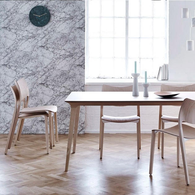 comedor silla Laclasica sin brazos fresno natural