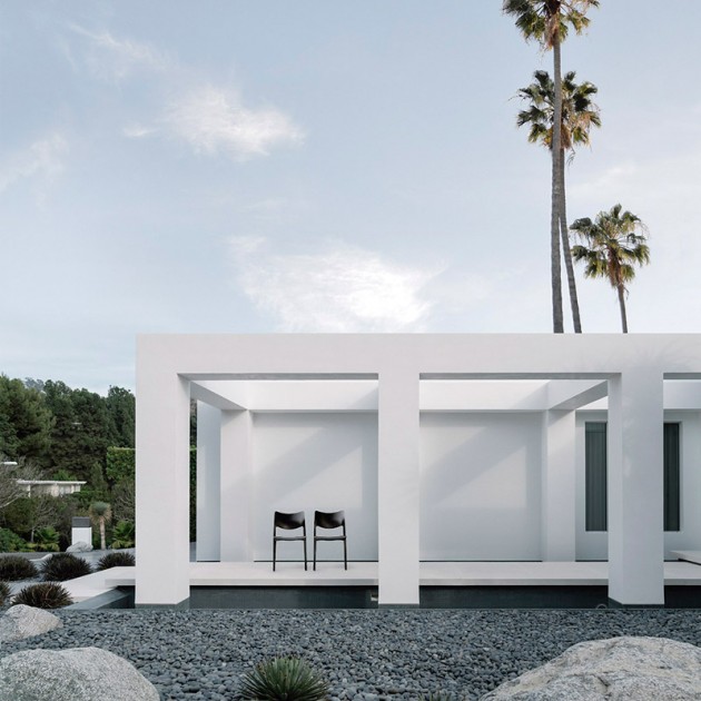 ambiente exterior con sillas Laclasica fresno