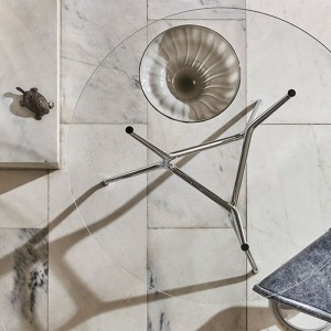 mesa Branch Cappellini pata cromada