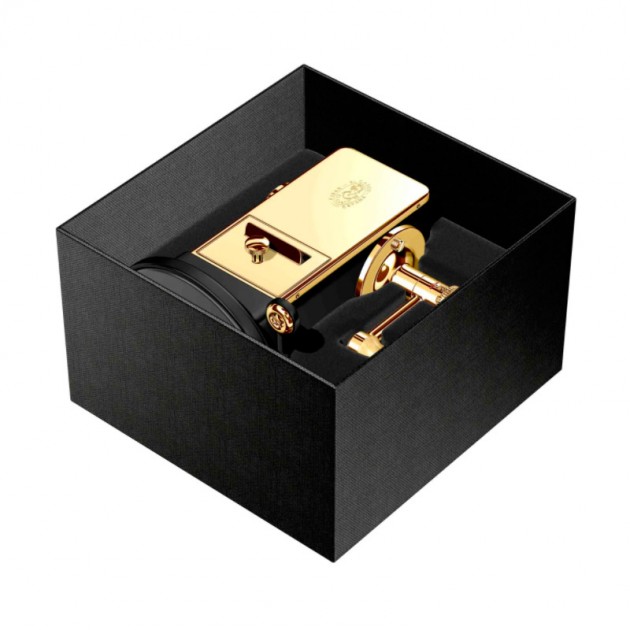 Afilalápices negro y oro estuche regalo