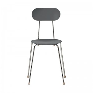 Silla Mariolina bicolor negro y aluminio de Enzo Mari