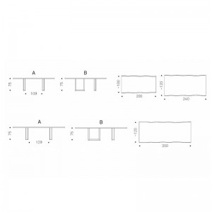 Medidas mesa Sigma - Cattelan Italia