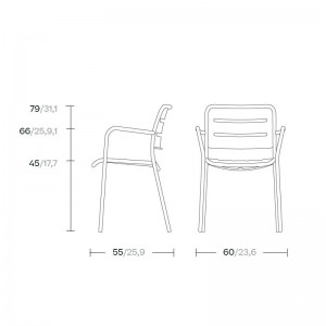 Medidas silla Village de Kettal en Moises Showroom