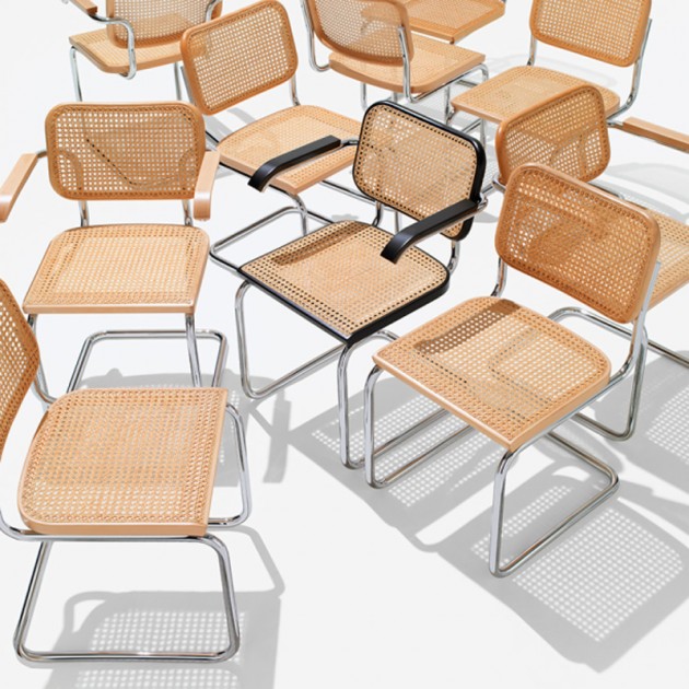 Colección sillas Cesca con y sin brazos asiento y respaldo en ratán