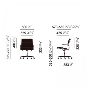 Medidas silla Soft Pad EA 217 de Vitra