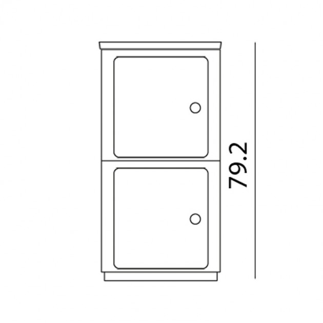 Medidas componibili cuadrado dos puertas de Kartell.
