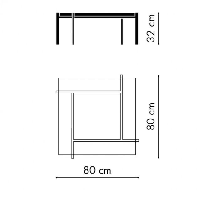 PK61™ Coffee Table medidas de Fritz Hansen