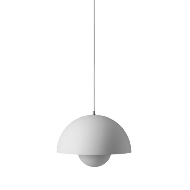 Flowerpot Pendant VP1 gris claro mate de &Tradition