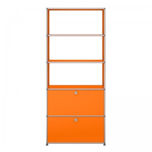 Frente Librería Modular USM Haller color naranja puro de USM