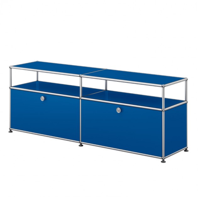 Vista Aparador USM Haller Multifunción color azul genciana de USM