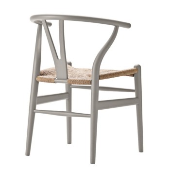 Silla Wishbone CH24 de Carl Hansen edición especial Soft color Silver Gray respaldo Silla Wishbone CH24 de Carl Hansen edición especial Soft color Silver Gray respaldo