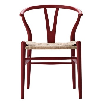 Silla Wishbone CH24 de Carl Hansen edición especial Soft color Red Brown