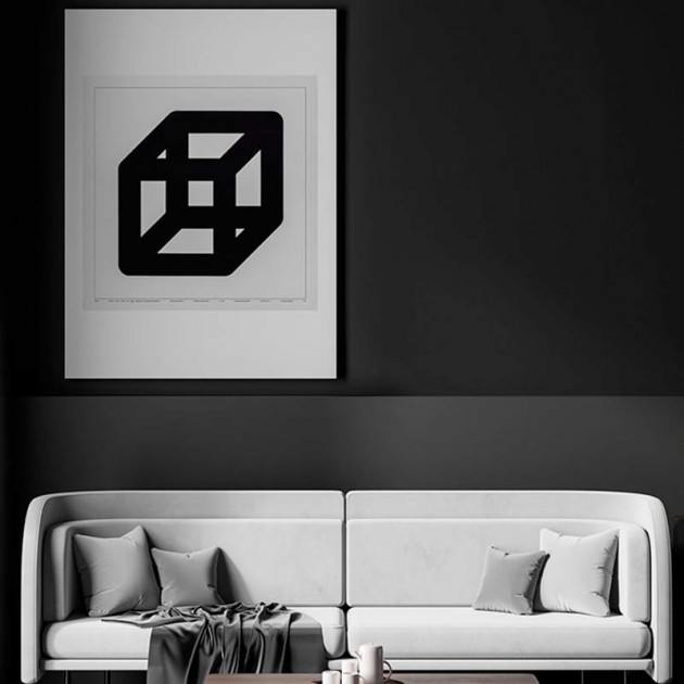 Serigrafía Undici Cubo Danese Milano colocado