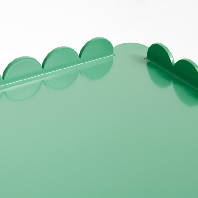 Detalle bandeja Arcs Trolley low jade green de HAY
