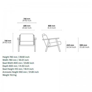 Lasai Lounge Chair medidas Alki