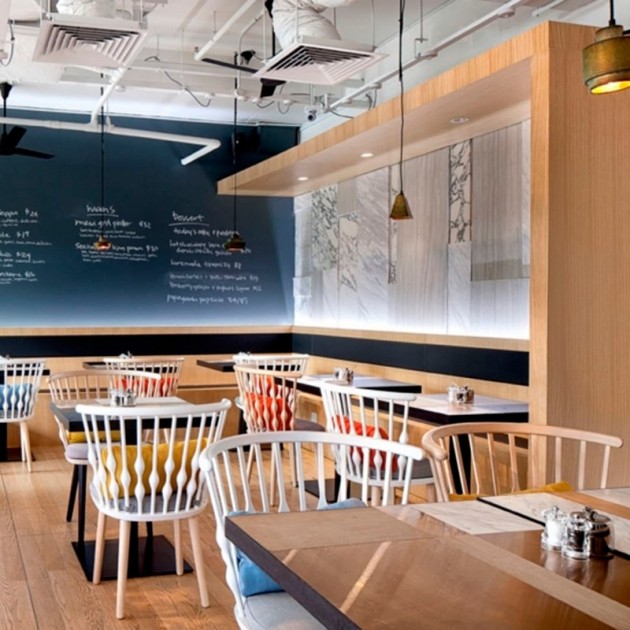 restaurante Sillones Nub SO1434 Andreu World blanco y madera
