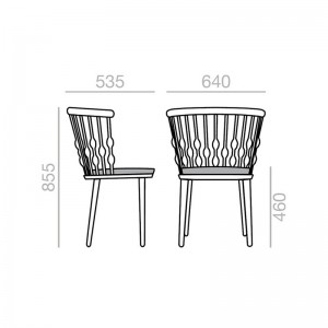 dimensiones Sillón Nub SO1434 Andreu World